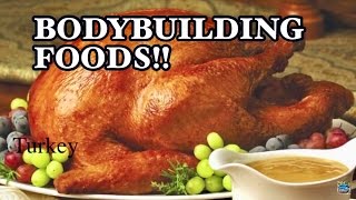 TOP 10 BODYBUILDING FOODS [upl. by Yrol]