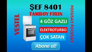 VESTEL ŞEF 8401 BEYAZ TAM BOY FIRINEN ÇOK SATILAN MODEL [upl. by Zerdna182]