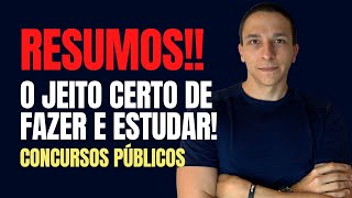 COMO FAZER RESUMOS EFICIENTES nos ESTUDOS Thiago Pereira  Provas e Concursos Públicos [upl. by Eibbed]