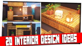 Minecraft All Living Room Decorations Fast Turorial [upl. by Haelahk]