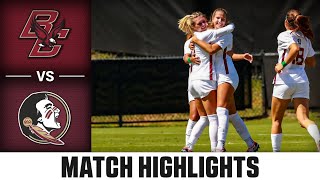 Boston College vs Florida State ACC Womens Soccer Highlights 2023 [upl. by Idonna]