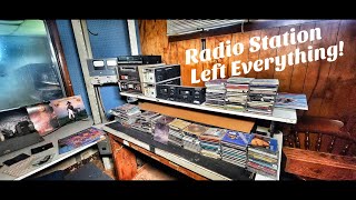 Abandoned Radio Station Left Everything Behind Vinyl  Cds  DJ Equipment and so Much More [upl. by Raffaello]