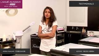 Student Testimonial Lakme Academy Chennai [upl. by Solram]