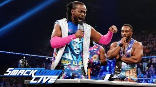 Kofi Kingston and Daniel Bryan sign their WrestleMania contract SmackDown LIVE April 2 2019 [upl. by Hartley526]