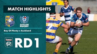 RD 1 HIGHLIGHTS Auckland v Bay of Plenty Bunnings NPC 2023 [upl. by Tengler333]