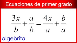 Ecuaciones literales fraccionarias de primer grado con una incógnita 388 [upl. by Perce]