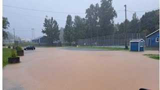 Just minutes ago nova scotia kentville park footage flooding road is wasted out [upl. by Squire720]