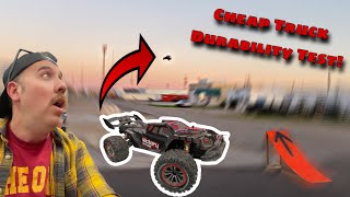 Testing the durability of the Hosin X25 RC truck Can it survive a massive jump [upl. by Gereron]