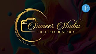 how to make photography logo in pixellab  photography logo design  pixellab logo design [upl. by Divine]