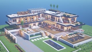 Minecraft Modern Mega Mansion Tutorial Pt 1  Architecture Build 11 [upl. by Boni437]