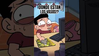 DONDE ESTAN LOS VASOS shorts animacion vasos madre [upl. by Riccio]