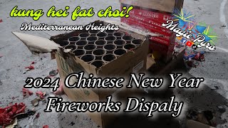 CHINESE NEW YEAR CELEBRATION 2024  Mediterranean Heights Fireworks [upl. by Sonaj]