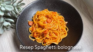 RESEP SPAGHETTI BOLOGNESE EKONOMIS [upl. by Anippesuig812]