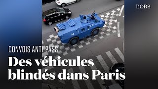 quotConvois de la libertéquot  des véhicules blindés de la gendarmerie se déploient à Paris [upl. by Iroak]