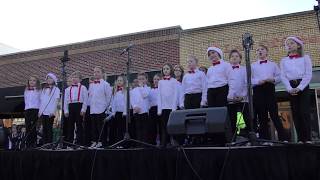 Pittsboro Elementary School Chorus performs quotReindeer on the Roofquot during Christmas Tree Celebration [upl. by Melania]