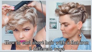 2 ways to curl short hair with a straightener  locken mit dem Glätteisen  Salirasa [upl. by Eentrok]