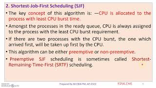 MODULE 2  TOPIC 16  SCHEDULING ALGORITHMS [upl. by Adierf]