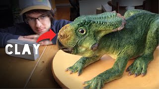 Sculpting a LIFE SIZE Protoceratops dinosaur from polymer clay [upl. by Amalee]