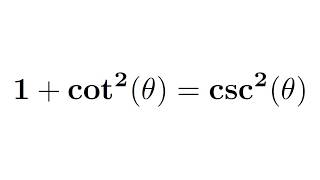 Proof of the identity 1  cot2theta  cosec2theta Proved cot2x  1  cosec2x [upl. by Even]