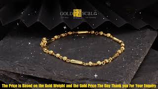 916 Gold Bead Bracelet Design916gold jewelry goldshop gold ring foryou emas [upl. by Yclek]