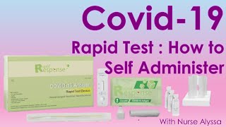 Covid 19 rapid antigen test  How to self administer [upl. by Nalani]