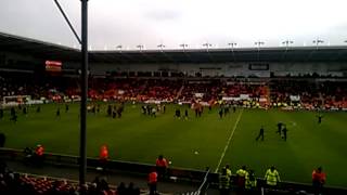 Blackpool protest pitch invasion [upl. by Conger]