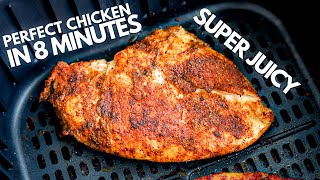 The BEST Air Fryer Chicken Breast In 8 MINUTES  SUPER JUICY [upl. by Daht]