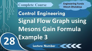 Masons Gain Formula for Signal Flow Graph Steps Process and Example 4 [upl. by Anilys314]