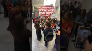 UDIT NARAYAN amp Aditya Narayan welcome at Toronto Airport for live shows india bollywood music PT2 [upl. by Charbonnier]