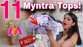 Huge Myntra Tops Haul Under Budget 😍 Affordable Tops For OfficeCollege 💞  Kamna Sharma myntra [upl. by Wheelwright]