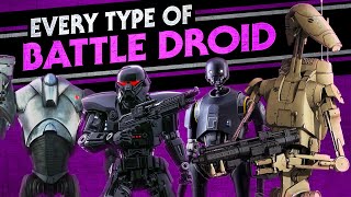 Every Battle Droid in Star Wars [upl. by Hakceber]