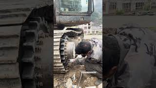 Replacing Travel Gears and Track Rollers on a MediumSized Excavator short shorts [upl. by Neersin207]