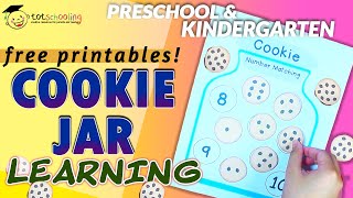 COOKIE JAR LEARNING  Matching Number amp Letter Sounds For PreSchool amp Kindergarten  TOTSCHOOLING [upl. by Nyleahcim]