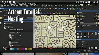 Artcam Tutorial  Nesting [upl. by Moriarty]