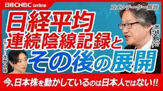 【日経平均株価・連続陰線記録とその後の展開】岡崎良介氏「日本株市場は外国人投資家が動かす」／自民党が敗北した宮沢改造内閣の解散選挙当時と似ている／過去の記録は東日本大震災翌年やリーマンショック、今回は [upl. by Carmine]