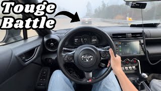 Tuned Gr86 goes on a Touge battle vs Supra [upl. by Yelahc]