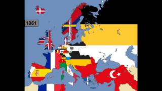 Timeline of European National Flags Part 2 18151899 [upl. by Buseck]