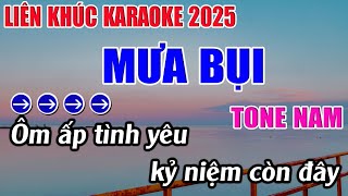 Liên Khúc Mưa Bụi Karaoke Tone Nam Karaoke 9999  Beat Mới [upl. by Rawdon]