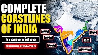 Indian Geography Learn Coastal line of India  Smart Revision through Animation  OnlyIAS [upl. by Apur348]