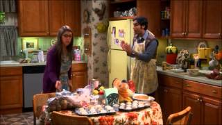 Raj Prissy On His Thanksgiving cooking TBBT 7X09 The Thanksgiving Decoupling [upl. by Ott]