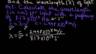 Converting Frequency of light to wavelength in nm [upl. by Yroc]