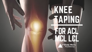 Newcastle Physio demonstrates Knee Taping for ACLMCLLCL [upl. by Niram]