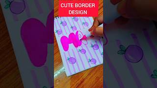 Cute Border Design For Maths Project shortsytshortssubscribe [upl. by Munmro967]