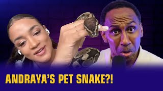 Andraya Carter scares SAS with pet snake [upl. by Rainger179]