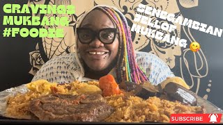 Senegambian Jellof Mukbang Hands only eating 🙌🏾 Community🤩🤎✌🏾foodie mukbang subscribe [upl. by Drugge]