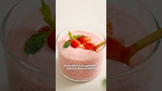 5 ingredient Strawberry Sago 🍓🤤 easyrecipe [upl. by Skylar]