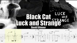 Black Cat from quotLuck and Strangequot  David Gilmour  Guitar Tab amp Playalong [upl. by Mirisola]