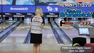 2023 PWBA Grand Rapids Classic  The Many Styles of Team Brunswick  4K [upl. by Wanfried]