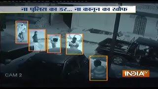 Caught on Camera Fearless Goons Vandalize Cars in Jodhpur [upl. by Ahmar]