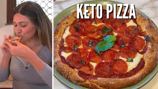 EASY KETO PIZZA How to Make A Keto Pizza That’s Only 2 Carbs Per Slice [upl. by Norene374]